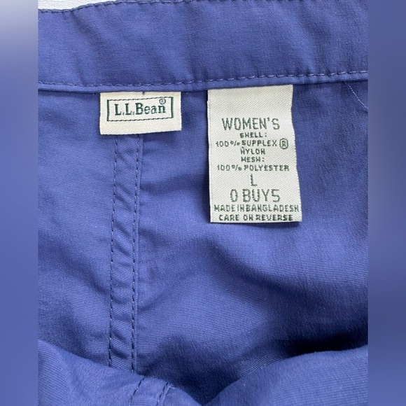 L.L. Bean Pull On Mesh Pocket Crop Hiking Athletic Pants Womens Large - Picture 3 of 9